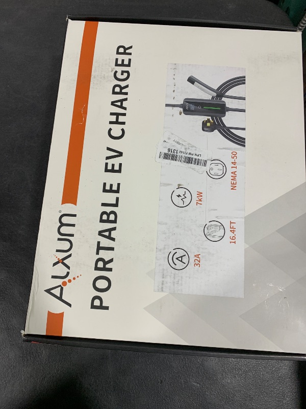 Photo 1 of Alxum Level 2 Tesla Charger - 32Amp Tesla Portable Charger with 16.4 ft Cable for Home and Outdoor Mobile Connector with NEMA 14-50 Plug Compatible with All Models X/Y/3/S and Cybertruck
