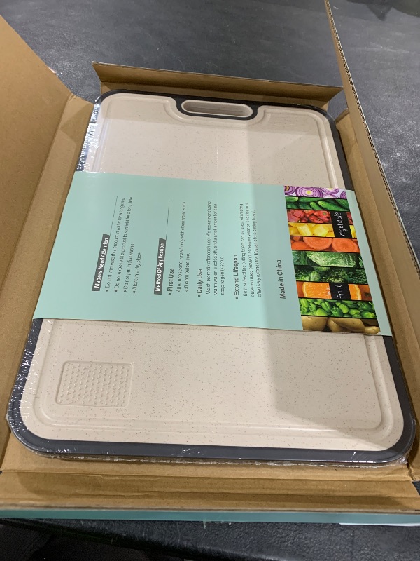 Photo 1 of Titanium Cutting Board Double Sided Food Grade, Pure Titanium/PP for Kitchen, Cutting Board Easy to Clean[15.5”*10.5”+12”*8.5”]