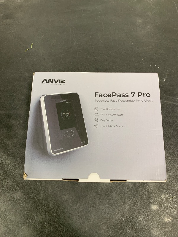 Photo 1 of ANVIZ Time Clocks for Employees Small Business - Forever Free Cloud Software - FacePass 7 Pro Biometric Clock in and Out Machine - Support Door Access - Face + RFID + Pin Punching, FacePass 7 Pro
