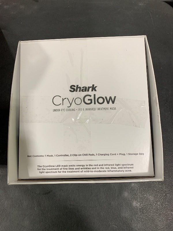 Photo 1 of Shark CryoGlow LED Face Mask with Under-Eye Cooling, Anti-Ageing & Blemish Repair, Red & Blue LED, Infrared Light Therapy, USB-C, Remote Control, Storage Bag, Lilac Chill, FW312PL