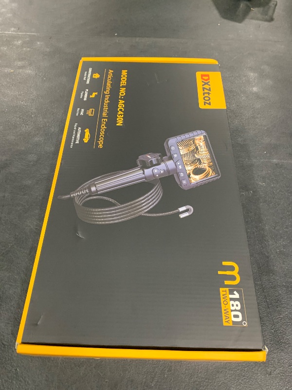 Photo 1 of DXZtoz 10FT Articulating Borescope with Light, Two-Way Steering Industrial Endoscope Inspection Camera 0.33in Fiber Optic Snake Camera Waterproof for Electriction Wall Pipeline Inspection