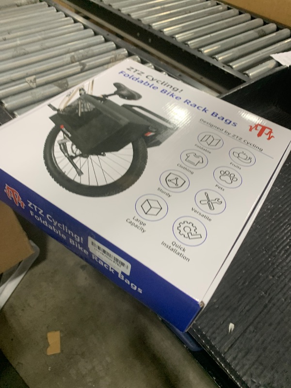 Photo 1 of Zmgdrm Bicycle Grocery Panniers, 2PCS Foldable Bike Panniers Bags for Rear Rack, Rear Bike Basket Ebike Rear Rack Bags for Shopping Cycling Traveling Commuting(2 Pack)