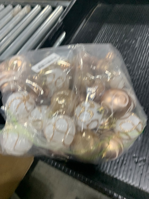 Photo 1 of 100Pcs Shatterproof Christmas Ornaments Set for Tree Large Christmas Tree Baubles Bulk Christmas Decor with Assorted Designs Perfect Christmas Ball Ornaments for Holiday Decorating,Rosegold White