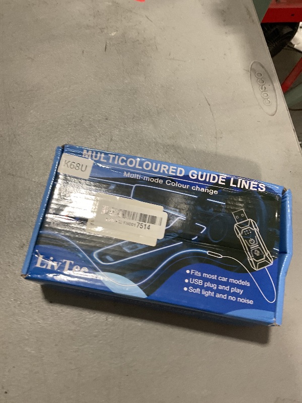 Photo 1 of LivTee Smart LED Car Lights Interior with USB Port, LED Strip Fiber Optic Ambient Lighting Car, Wireless App Control, Sync to Music, Car Decorations Interior Accessories Gifts for Women Men, 6 in 1