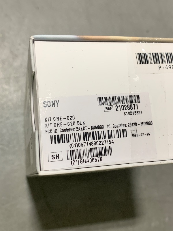 Photo 1 of Sony CRE-C20 Self-Fitting OTC Hearing Aids for Mild to Moderate Hearing Loss, Prescription-Grade Sound Quality, Compact Virtually Invisible Design, Customizable App, and Rechargeable Battery