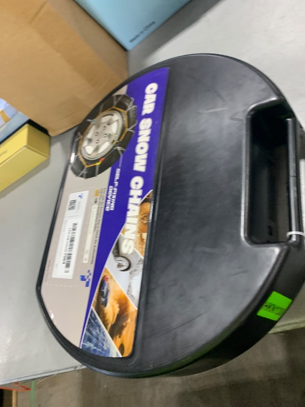 Photo 1 of Snow-Chains Auto Fixing 1 Min Quick Fit Easy Installation Tire-Chains, Portable Reusable Universal Emergency Tire Traction Chain for Passenger Car, Pickup Trucks and SUV - Set of 2