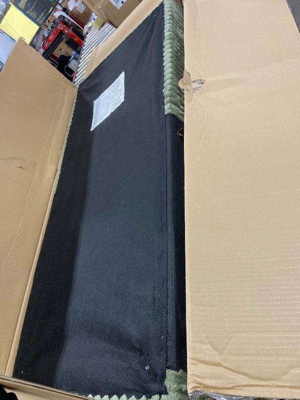 Photo 1 of LINSY HOME Pull Out Sleeper Sofa Sectional Couches for Living Room, L Shaped Plush Corduroy Couch with Storage&USB Charging, Convertible Cloud Sectional Sofa Bed for Apartment, Green