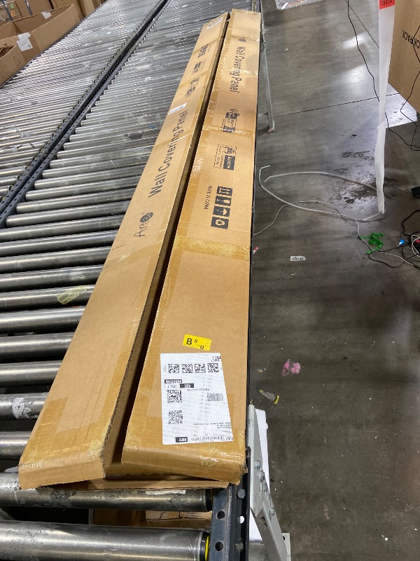 Photo 1 of Art3d 4-Pack Glue-On Herringbone Wainscoting Panel for Interior Wall Decor - 104 x 12 Inch Polystyrene Ultralight Slim Slat Wall Panels for Living Room Bedroom, Oak