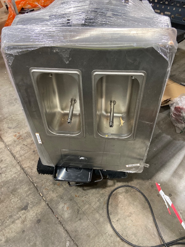 Photo 1 of VEVOR Commercial Ice Cream Machine, 18-28 L/H Yield, 1850W 3-Flavor Countertop Soft Serve Ice Cream Maker, 2 x 5.5L Stainless Steel Cylinder, LED Panel Auto Clean Pre-cooling, for Restaurant Bars