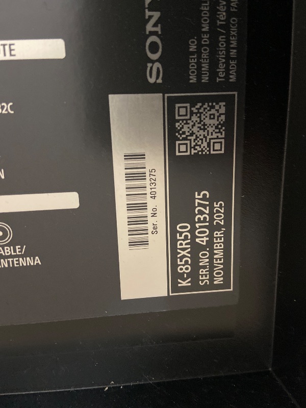 Photo 1 of Sony BRAVIA 5 85 Inch TV, Mini LED, 4K Smart Google TV, XR Processor with AI Technology,120hz Television with Dolby Vision/Atmos, Exclusive Features for PlayStation®5, K-85XR50, 2025 Model