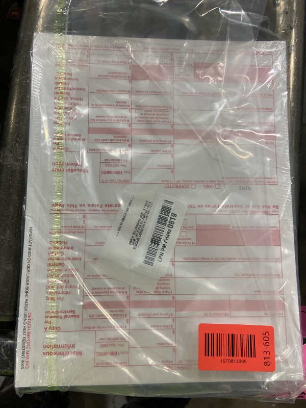 Photo 1 of 1099 MISC Forms 2025, 5 Part Set, Kit for 25 Vendors Complete Laser 1099 Tax Forms in Value Pack 1099 Misc 2025- NO ENVELOPES