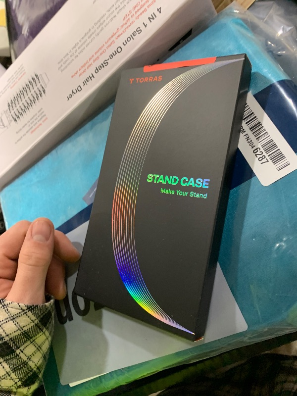 Photo 1 of TORRAS 360 Magnetic Stand for iPhone 17 Pro Case, [Fit for MagSafe] [Rotatable Ring Kickstand] [4X Mil-Grade Shockproof] Slim Phone Cover, Camera Button, Cosmic Orange, Translucent, Ostand O3 Fitness