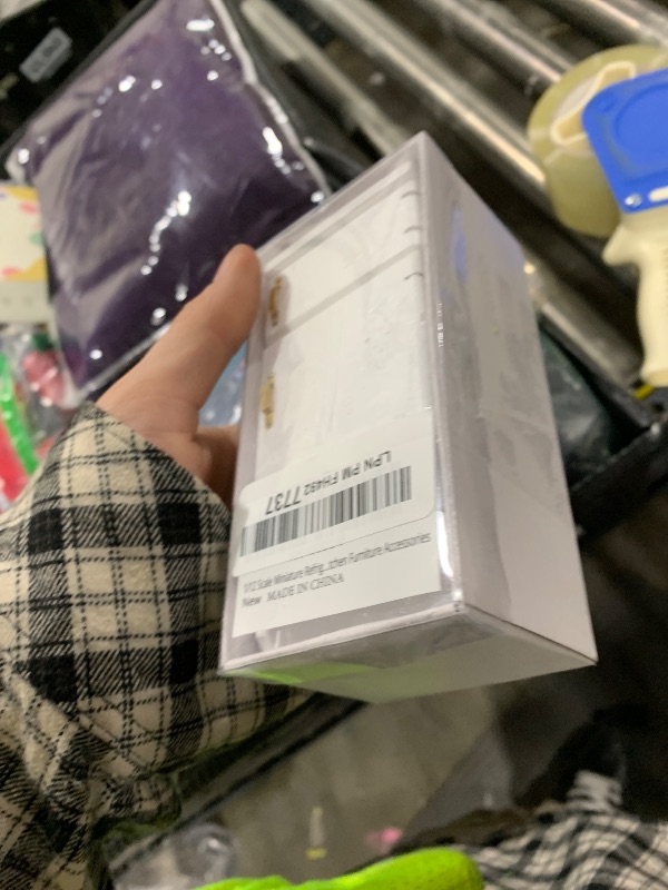 Photo 1 of 1/12 Scale Dollhouse Refrigerator Miniature Fridge Kitchen Furniture Wooden Doll House Mini Accessories Living Room Dining Decoration Modern Playhouse Decor Prop Model, White (2.4x2.1 x5.2inch)