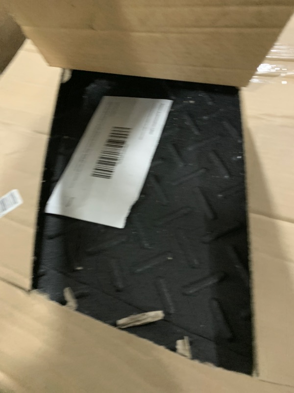 Photo 1 of Rubber Threshold Ramp 5.91 Inch Rise, Wheelchair Rubber Door Ramp with Non-Slip Surface, Home Step Ramp with Channel for Wheelchairs/Cars/Scooters(1PCS, 2200LBs Loading)