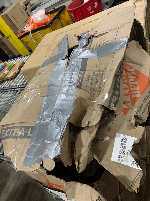 Photo 1 of VEVOR 100FT x 3/4 Inch Drain Cleaner Machine Sewer Auger Auto Feed with 4 Cutter & Air-Activated Foot Switch for 4" to 8" Pipes, Orange, Black