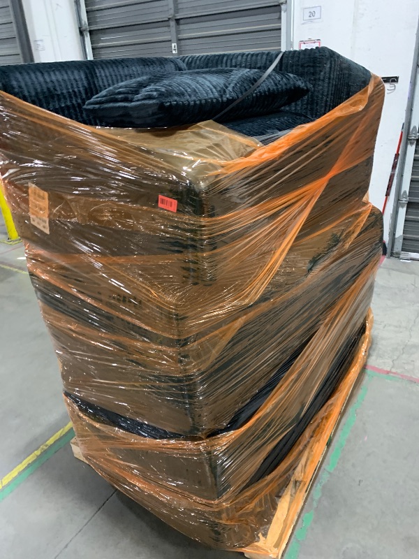 Photo 1 of Novilla 106" Modular Sectional Sofa, Modern Cloud Sectional Couch with Smarts Coil® Support, L-Shape Boneless Couch for Living Room Apartments Bedroom, No Assembly Required (3 Seater + 1 Ottoman)