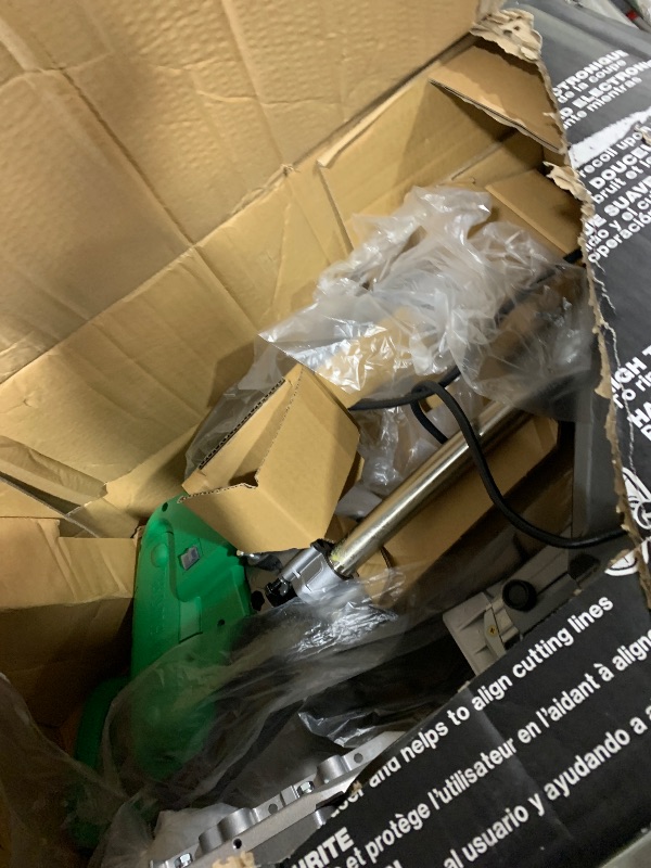 Photo 1 of Metabo HPT 10-Inch Sliding Compound Miter Saw, Adjustable Laser Guide, Double Bevel, Electronic Speed Control, 12 Amp Motor, Electric Brake (C10FSHS)