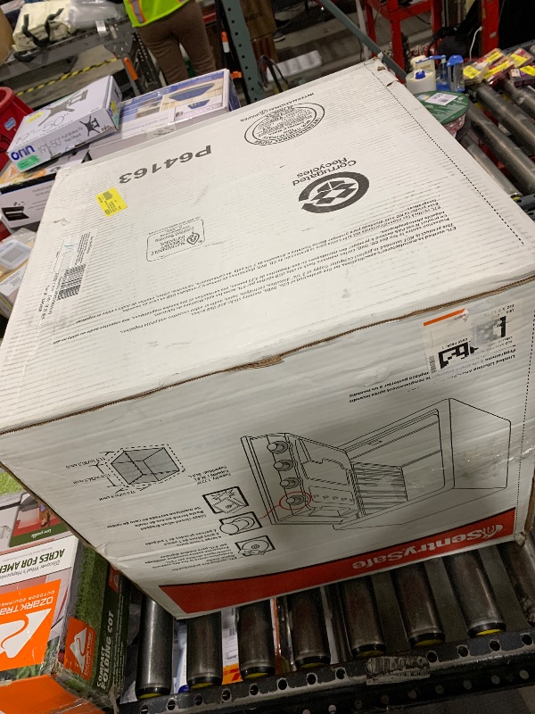 Photo 1 of SentrySafe Waterproof and Fireproof Alloy Steel Digital Safe Box for Home with Code Button Keypad, 1.23 Cubic Feet, 17.8 x 16.3 x 19.3 Inches (exterior), SFW123GDC