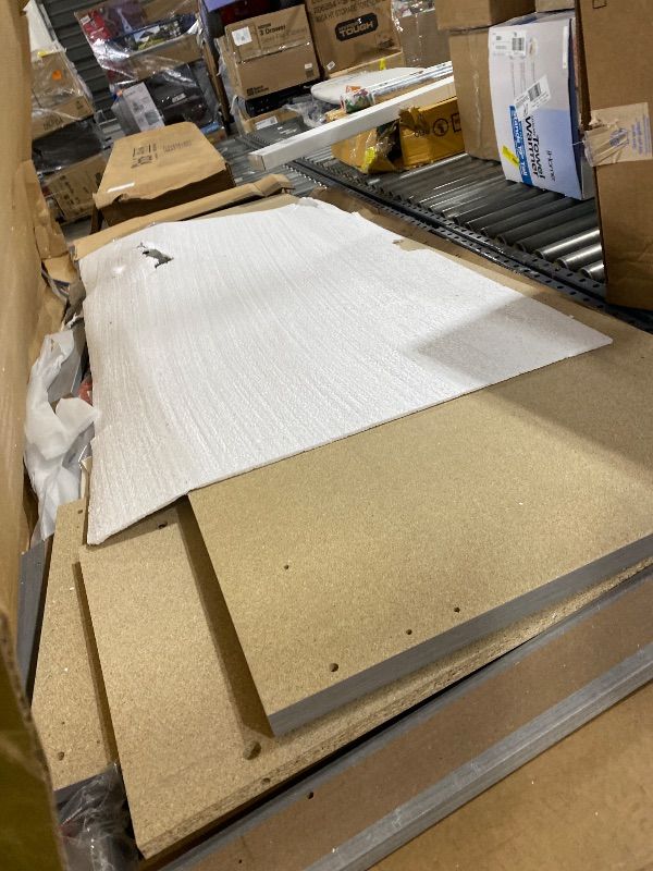 Photo 1 of Bush Furniture 72-inch Home Office Desk with Drawers, Large Computer Table for Personal Workspace, Somerset Collection, Platinum Gray