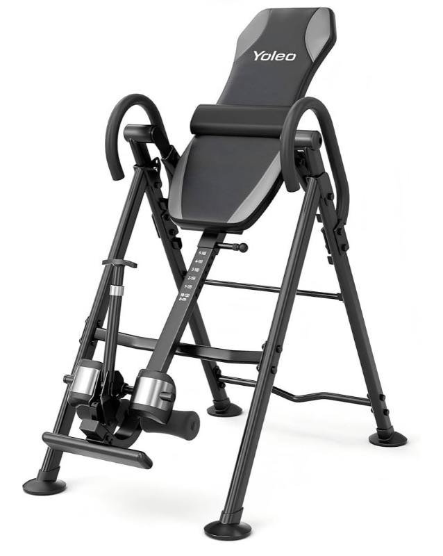 Photo 1 of YOLEO Gravity Inversion Table for Back Pain Relief 2026 New Inversion Table w/Lumbar Support Easy to Assemble Back Stretcher Machine 300 lbs
