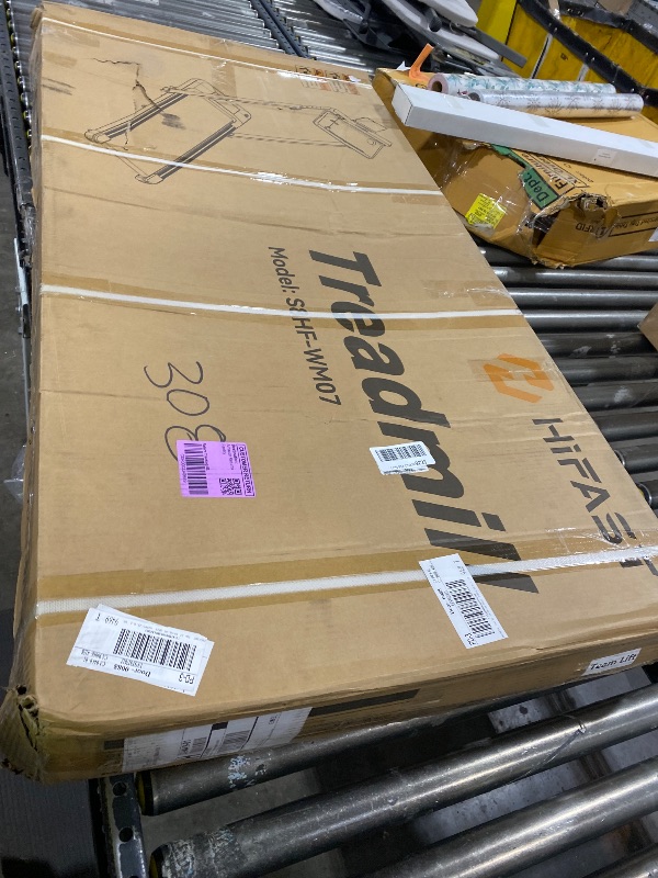 Photo 1 of HiFast Walking Pad Treadmill with Desk Workstation, 3.0HP Under Desk Treadmills with 8% Incline Handle Bar, Foldable Portable Treadmill for Home Office, 300lbs Capacity, Remote Control, APP