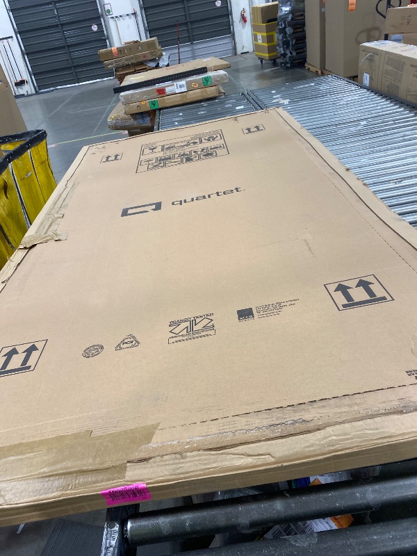 Photo 1 of Quartet Whiteboard, Dry Erase Board, Magnetic, 8' x 4', Nano-Clean Surface Resists Ink Stains, Accessory Tray and 1 Dry Erase Marker, Silver Aluminum Frame (SM538)