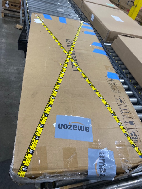 Photo 1 of Queen Size Lift Up Storage Bed Frame, Modern Wingback with Adjustable Headboard?Equiped with LED Light, Fast Charging Station and Outlet, Solid Wood Slats, No Box Spring Needed, Noise-Free, White