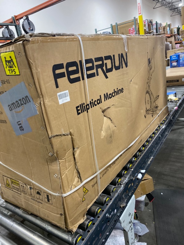 Photo 1 of FEIERDUN Elliptical Machine, Cross Trainer for Home Use with Hyper-Quiet Electromagnetic Front Driving System, 32 Resistance Levels, 20IN Stride, 400LBS Weight Capacity, Black