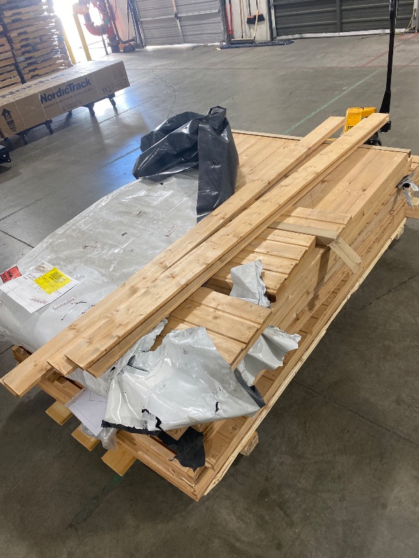 Photo 1 of Leisure Season Urbano Lean to Shed Kit - Modern Weatherproof Outdoor Storage Shed with Floor, Doors, Plexiglass Windows, Pent Roof - Nordic Spruce Wood Shed Kit - Medium Brown, 8'x6' (URB8X69135)