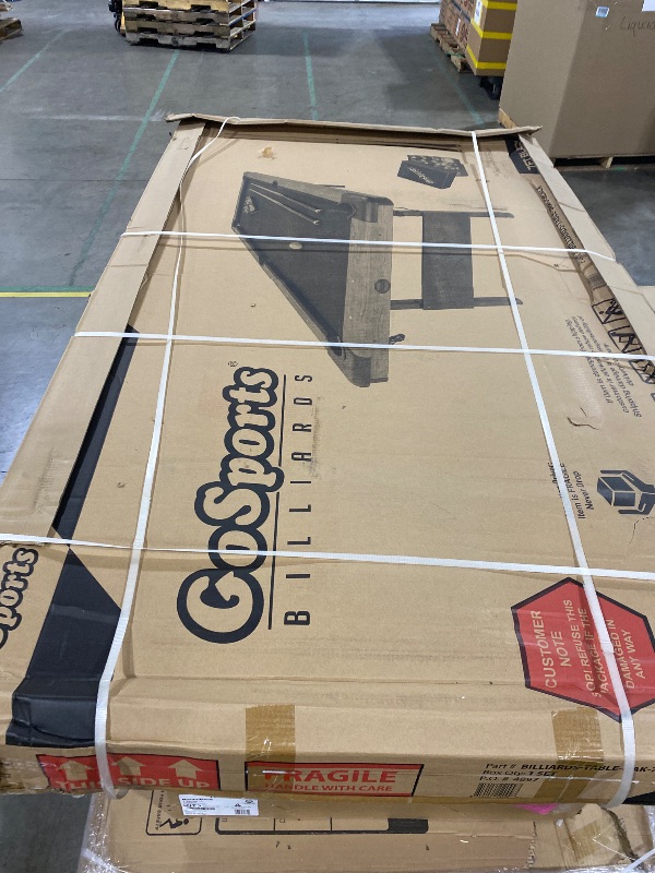 Photo 1 of GoSports 7 ft Portable Pool Table - No Assembly Required Folding Billiard Table in Oak