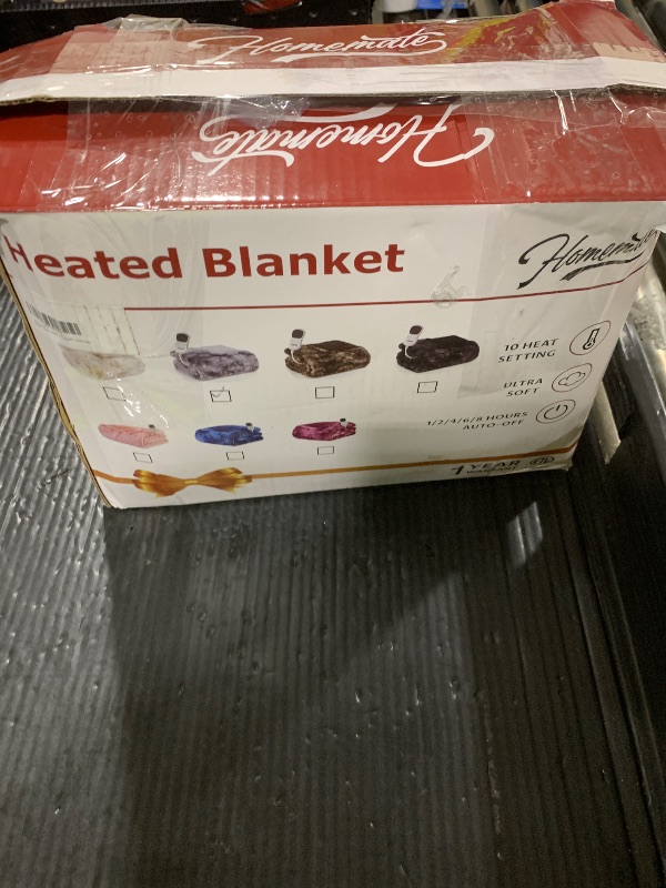 Photo 1 of Homemate Electric Heated Blanket Twin Size - 62"x84" Heating Blanket Twin Size 1/2/4/6/8 Hours Auto-Off 10 Heat Level Over-Heat Protection Luxury Faux Fur Sherpa ETL Certification