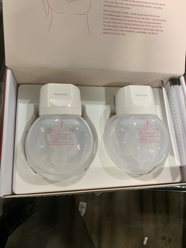 Photo 1 of Momcozy Portable Pump S12 Pro for Breastfeeding, 24mm, 2 Count, Crystal White