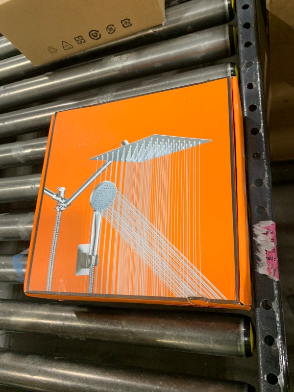 Photo 1 of 10 inch Rainfall Shower Head Combo Stainless Steel, THE FIRST WATERFALL mode, 10 Inch Rain Shower Head with Handheld 6 Spray Modes High Pressure, Overhead Shower Adjustable Extension Arm,Chrome