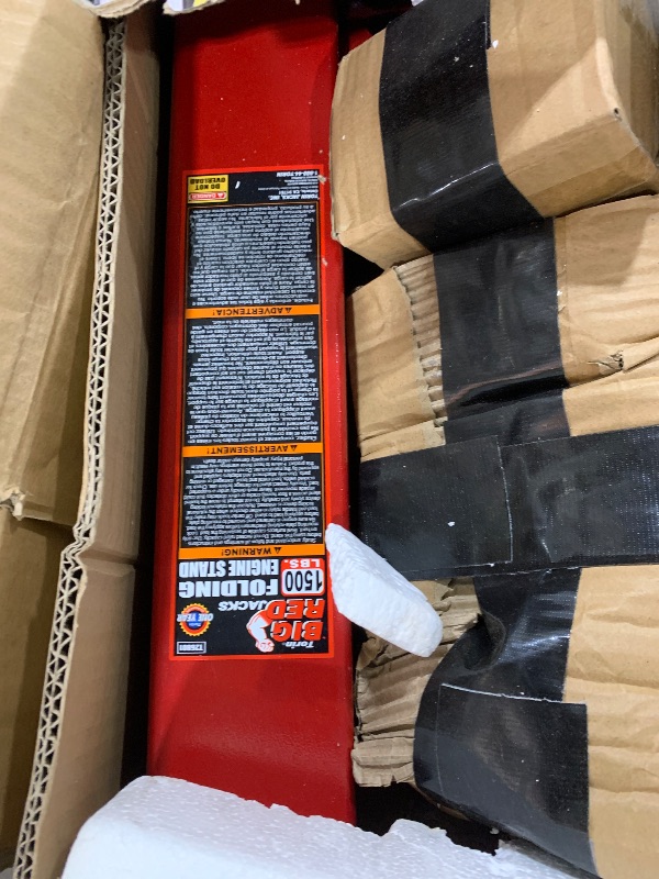 Photo 1 of BIG RED T26801 Torin Steel Rotating Engine Stand with 360 Degree Rotating Head and Folding Frame: 3/4 Ton (1,500 lb) Capacity, Red