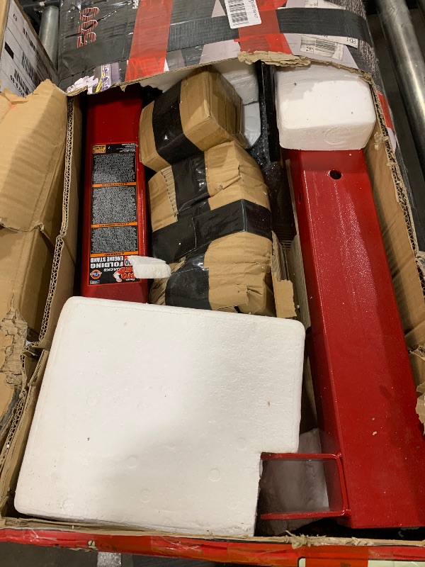 Photo 1 of BIG RED T26801 Torin Steel Rotating Engine Stand with 360 Degree Rotating Head and Folding Frame: 3/4 Ton (1,500 lb) Capacity, Red