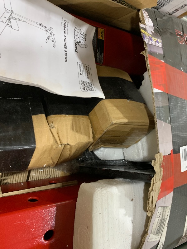 Photo 1 of BIG RED T26801 Torin Steel Rotating Engine Stand with 360 Degree Rotating Head and Folding Frame: 3/4 Ton (1,500 lb) Capacity, Red