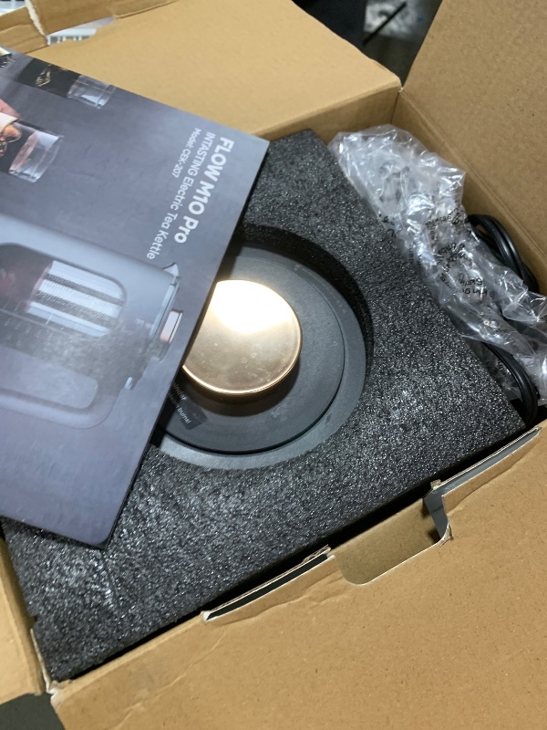 Photo 1 of Electric Tea Kettle, INTASTING Glass Electric Kettle with tea Infuser and Precise knob temperature control, 1200W Fast Heating, BPA-Free, Easy to Clean, for Tea and coffee, 1 Liter (Dark Gray)