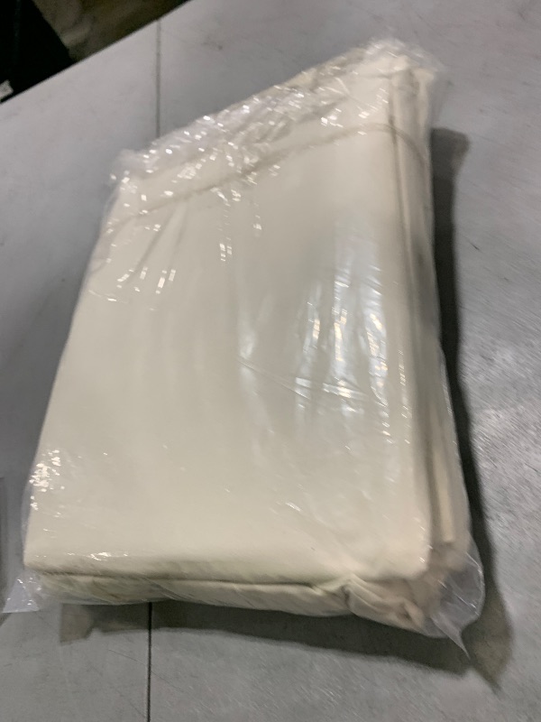 Photo 1 of FOLKSIDE Cream Curtains 90 Inches Long for Living Dining Room Girls Bedroom Ivory Ruffle Curtains Rod Pocket Large Window Curtains Priscilla Decor for Guest Room Office Privacy, 2 Panels Set, 52x90