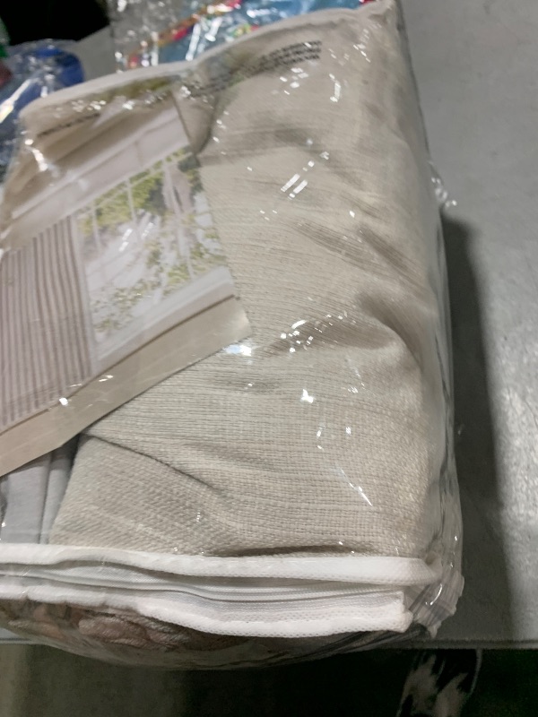 Photo 1 of Pinch Pleated 100% Blackout Linen Curtains 96 Inch Length 2 Panels Pinch Pleat Curtains Black Out Light Blocking Room Darkening Drapes Dual Layer for Bedroom Living Room Window Cream Ivory Natural