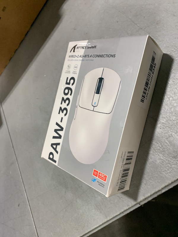 Photo 1 of ATTACK SHARK X3 Wireless Gaming Mouse, 49g Ergonomic Computer Mouse, Triple Modes PAW3395 26K DPI Optical Sensor, 200h Battery Life, Programmable Buttons, Gaming Accessories for PC/Laptop/Mac (Red)