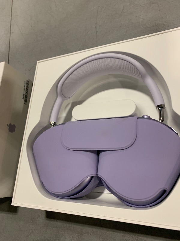 Photo 1 of Apple AirPods Max Wireless Over-Ear Headphones, Pro-Level Active Noise Cancellation, Transparency Mode, Personalized Spatial Audio, USB-C Charging, Bluetooth Headphones for iPhone - Purple