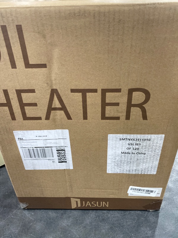 Photo 1 of JASUN Oil Filled Radiator Heater with Adjustable Thermostat, Mini Portable Space Heater 700W for Indoor Use, Overheat Safety, Quiet Work, White