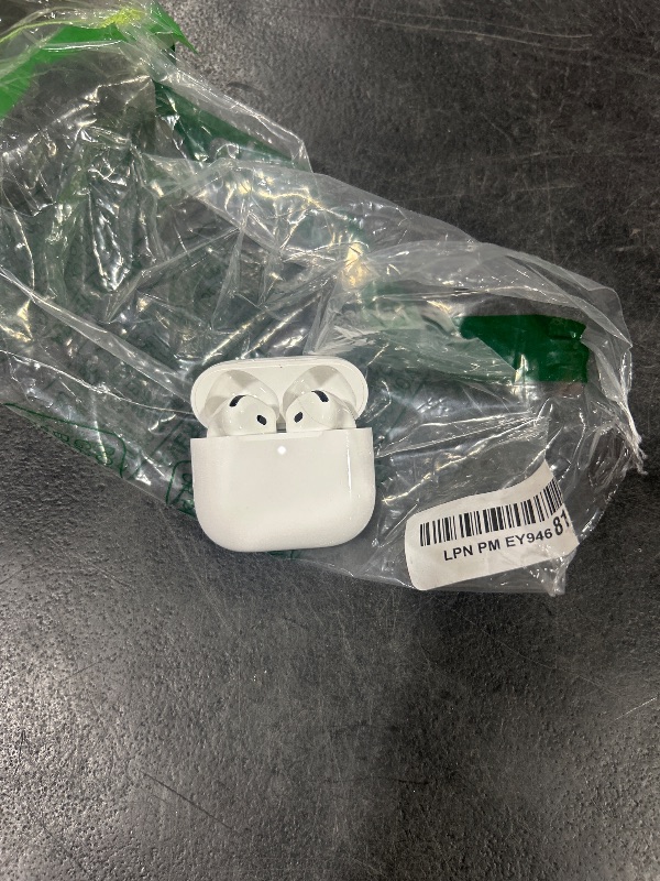 Photo 1 of Apple AirPods 4 Wireless Earbuds, Bluetooth Headphones, with Active Noise Cancellation, Adaptive, Transparency Mode, Personalized Spatial Audio, USB-C Charging Case, Wireless Charging, H2 Chip