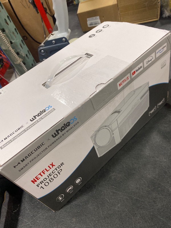 Photo 1 of Short Throw Projector with 4k Support, Built-in Apps, Smart Projector with Wifi and Bluetooth , Electric Focus, 2 x 8W Stereo Speakers for Bedroom and Outdoor Use HY450NTV