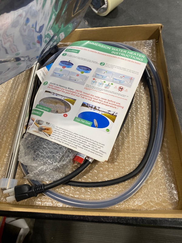 Photo 1 of JHAOHEATE1800W Immersion Water Heater with GFCI & Temp Control -Portable Submersible Water Heater for Inflatable Pool,Above-Ground Pool, Bathtub, Spa, Bucket, Baptistry, Baptismal Pool and Hot Tub