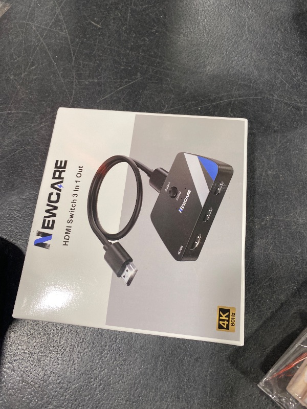 Photo 1 of [Upgrade] HDMI Switch 3 in 1 Out, 4K@60Hz HDMI 2.0 Switch Splitter with 2.6FT Long HDMI Cable, 3-Port HDMI Switcher Selector, Supports 4K 30Hz 3D 1080P HDCP2.2 for PS5 Xbox DVD Player Fire Stick PC