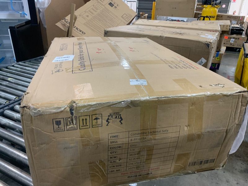 Photo 1 of Trygoal Sleeper Sofa Couch with Pull Out Bed, L Shaped Couch Bed with Storage, Sectional Sleep Couches, Convertible Sleeper Sofa Beds W/Reversible Chaise&Back Cushion for Living Room, Grey
**CHECK COMMENTS**