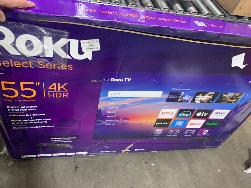 Photo 1 of Roku 55" Select Series 4K HDR Smart Roku TV with Roku TV Remote
