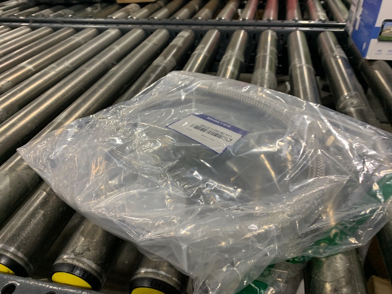 Photo 1 of 1/2" x 40" Flexible Compressor Jumper Hose – Corrugated Stainless Core, Braided Cover, 870 PSI, 1/2" NPT Swivel Male Ends