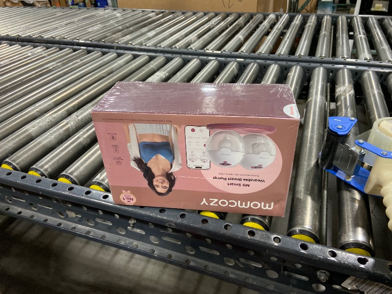 Photo 1 of Momcozy M5 Smart APP Controlled Wearable Breast Pump, Hands-Free Wireless Electric Pump, 3 Modes 9 Suction Levels, BPA-Free, Portable Lightweight, 24mm Flange, 2-Pack Quill Gray